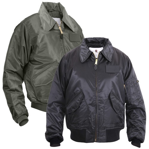 Men's Military CWU-45P Flight Jacket - Black Or Sage Green Tactical Winter Coat - Picture 2 of 14