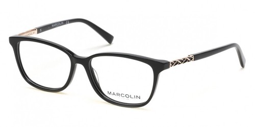 Marcolin Eyewear MA5027 001 Black Plastic Optical Eyeglasses Frame 53-14-140
