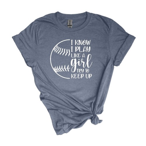 I know I play like a Girl - Softball T-shirt - Picture 16 of 56