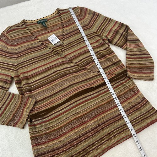 Ralph Lauren Women's Indian Beacon Blanket Western Wrap Cardigan Sweater XL $149 - Picture 11 of 12