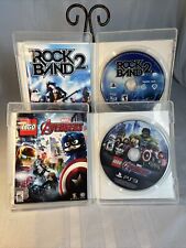 Rock Band 2 AND LEGO Avengers( Sony PlayStation 3, 2008) PS3 Complete TESTED Lot