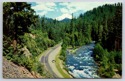 Postcard Pacific Northwest River Highway Cascade Mountains Scenic OR