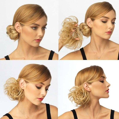 Peluquería Updo Natural Updo Cola de Poní Grunchie Real Grunchie Grunchie Extensión de Cabello - Imagen 12 de 36