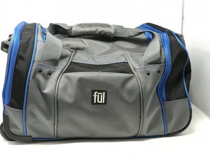 Ful Large Hybrid Rolling Duffel Bag 21 Gray Black Blue Ebay Image Is Loading Ful Large Hybrid Rolling Duffel Bag 21 034