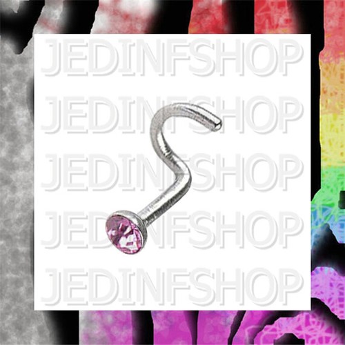 Nasenbolzenschraube | 1,0 mm (18 g) - 8 mm | Einzelne 1,5 mm 2,5 mm 3 mm Edelstein - 18 Farben - Bild 71 von 73