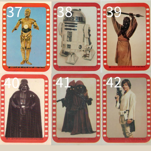 Star Wars Trading Stickers 1977 Topps "U-Pick" Completa il tuo set - Foto 52 di 66