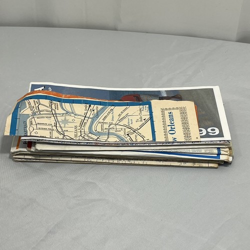 Lot Of 8 Vtg 70s 80s 90s Paper Maps New Orleans LA Texaco Exxon Gulf TN AL AR MS - Picture 15 of 15