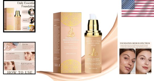 Light/Medium Spectrum 4-in-1 Foundation with SPF 50+ for Seamless Coverage - Picture 2 of 8