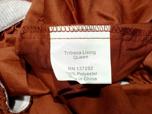 Juego de sábanas de bolsillo profundo Azores Home 4 piezas microfibra 110-GSM, óxido, reina - Imagen 13 de 15