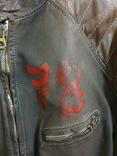 Rare vintage Lot78 limited edition Biker Style Leather Jacket Size 50 Pre-owned - 第 6/12 張圖片