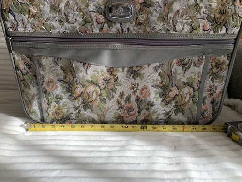 Vintage JORDACHE Tapestry overnight Suitcase Boho Weekender bag Cottagecore - Picture 6 of 11