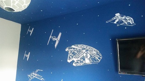 Pegatina/Calcomanía/Mural Dormitorio dormitorio dormitorio dormitorio de pared Star Wars SPACECRAFT STARFIGHTERS - Imagen 4 de 6