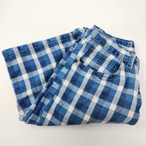 Vtg 90s Brittania Kids Boy Girls 16 24x9 Cotton Gingham Plaid Shorts Snap Button - Picture 10 of 12