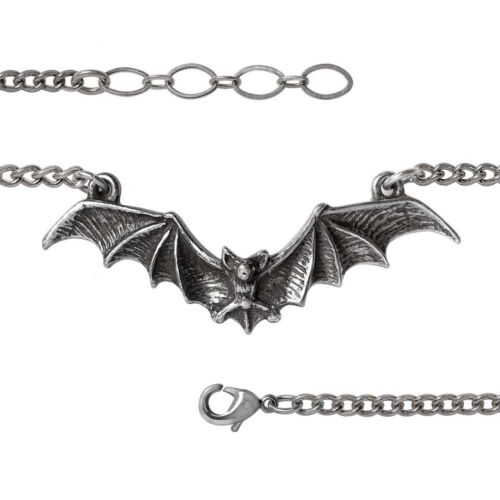 Alchemy Gothic Flying Vampire Bat Chain Bracelet Wings Occult Witchy Dracula Emo - Picture 2 of 3