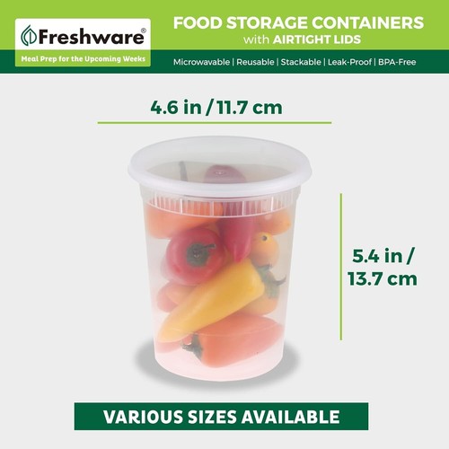 Premium Meal Prep and Food Storage Containers - 240 Pack 32 Oz Round - Picture 5 of 10