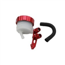 2Pcs Aluminum Brake Oil Cup, ABS Brake Fluid Reservoir Cylinder Tank, Red