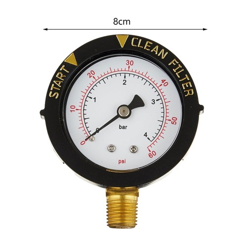 Pool Filter Pressure Gauge Spare Water System Repair Waterproof Bottom Mount - Picture 5 of 6