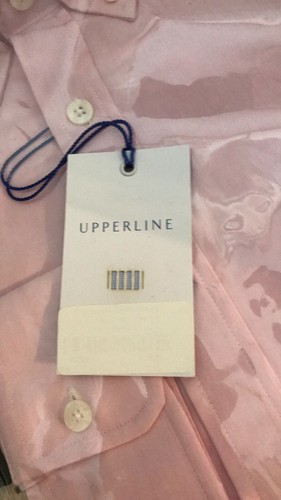 Camisa de vestir clásica de algodón Upperline Clothiers para hombre talla M rosa - Imagen 3 de 9