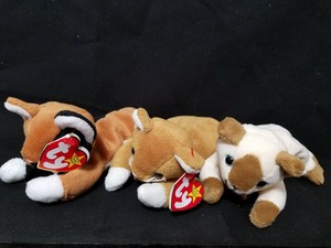 Ty Beanie Baby Cat Set 3 Chip Black Tan Nip Tan White