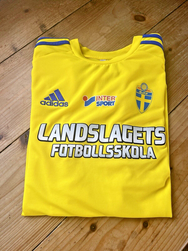 SWEDEN NATIONAL TEAM HOME SVFF TRAINING TOP 2017-18 FOOTBALL SHIRT SIZE S MENS - Picture 13 of 16