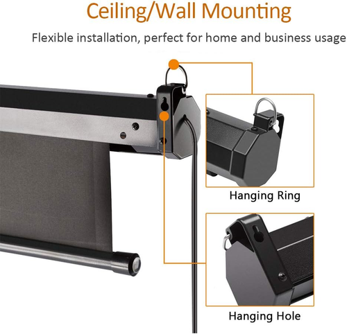 Auto Motorized Projector Screen with Remote Control, 120 inch, 4:3 Aspect Ratio, - Picture 4 of 8