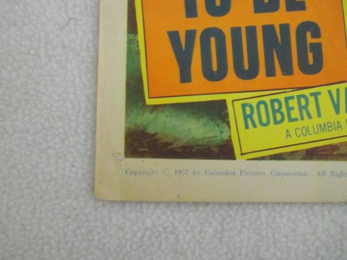 NO TIME TO BE YOUNG Orig. Tarjeta de vestíbulo para delincuentes juveniles #8 - 1957 buen estado - Imagen 6 de 10