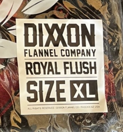 DIXXON FLANNEL CO. 🎰 ROYAL FLUSH XL MENS FLANNEL SHIRT BRAND NEW **SOLD OUT** - Picture 2 of 3