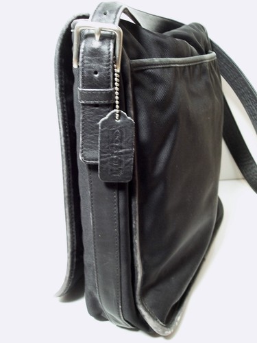 Coach #5109 Kuriertasche Laptop-Umhängetasche schwarz Nylon & Leder gebraucht - Bild 8 von 12