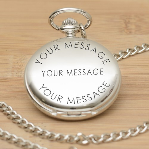 PERSONALISED Engraved Pocket Watch On Our Wedding Day Gift For My Husband Groom - Picture 11 of 12