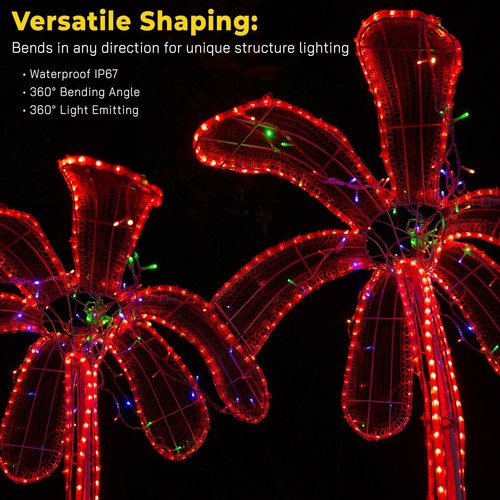 LED Rope Lights 10' 25' 50' 100' 150'ft Accent Christmas Decorations Extendable - Picture 52 of 93