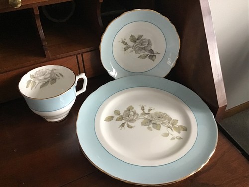 STAFFORDSHIRE CROWN 3 Piece Trio Plate Tea Cup & Saucer - Picture 3 of 6