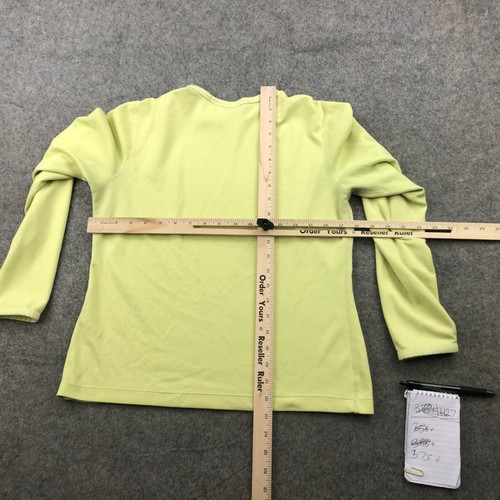 Vintage Nike Shirt Womens XS Yellow Long Sleeve Gym Running VTG Y2K * - Picture 10 of 13