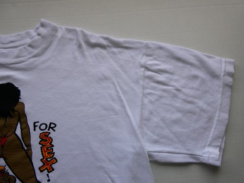 Camiseta jamaicana ""Will Beg 4 Sex"", blanca, talla X grande (XL), pitbull/perro, RARA - Imagen 10 de 17