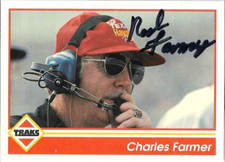 @@RED FARMER SIGNED AUTO 1992 TRAKS CARD #116 NASCAR HOF@@1
