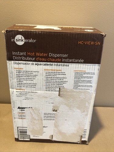 InSinkErator View Instant Hot & Cold Water Dispenser Faucet & SS Tank HC-View-SN - Picture 7 of 11