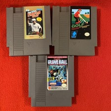 NES Lot Of 3 Games | Super Glove Ball | Fighting Golf | NES Golf | Tested