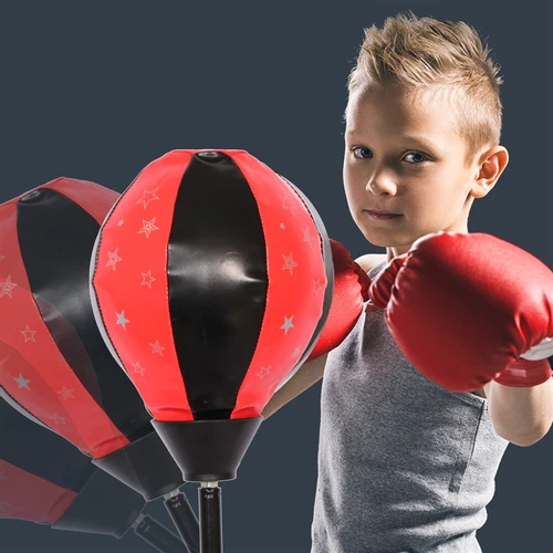 Kinder Standboxsack + Boxhandschuhe verstellbar Punching Ball Boxbirne Boxsack - Bild 3 von 12