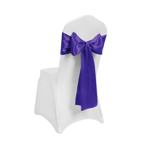 Wedding Satin Sashes For Chair Cover Bow Sash WIDER FULLER BOWS Party Decor - Picture 14 of 74