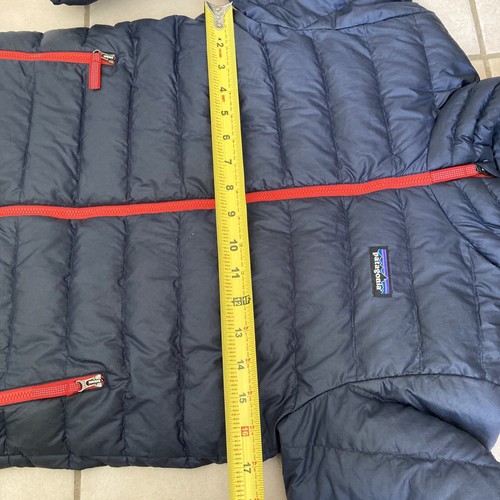 Patagonia Down Sweater Jacket Kids Boys 10 M Navy Red 68245 Puffer READ $139 - Picture 4 of 24