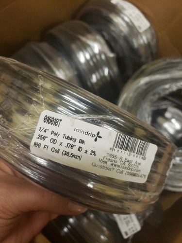 Raindrip 016010T 1/4" Poly Tubing Blk 10 Rolls - Picture 2 of 4