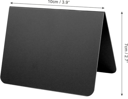20x A-Shape Mini Blackboard Signs with 2 White Chalk Pens 10x7cm - Picture 3 of 7