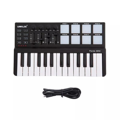 WORLDE Panda Portable Mini 25-Key USB Keyboard and Drum Pad MIDI Controller B0B8 - Picture 12 of 12