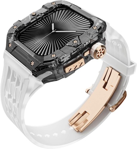 Boîtier robuste + bracelet transparent luxe cristal pour Apple Watch Series 10 bracelets 46 mm - Photo 24 sur 62