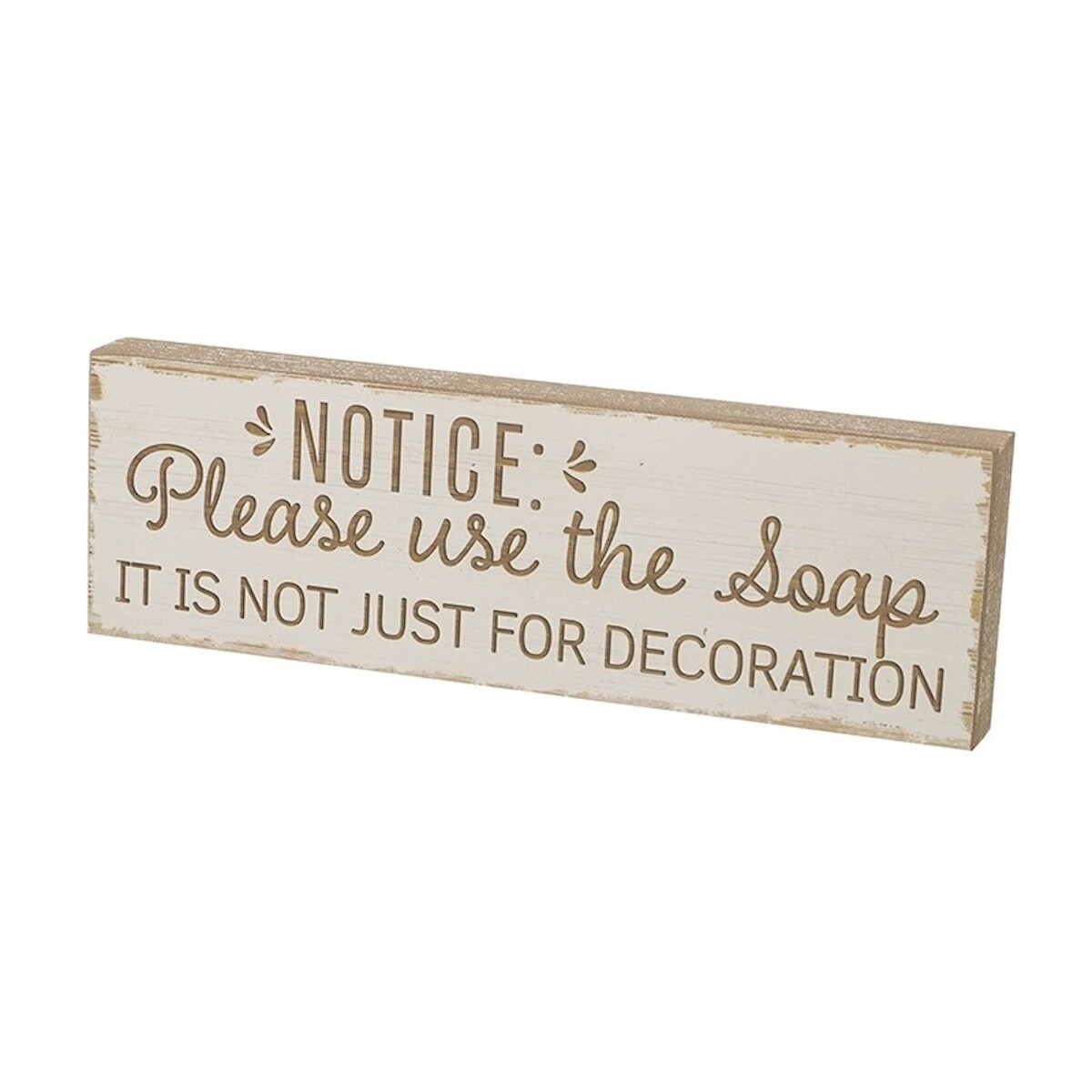 Please Use The Soap Wooden Rustic Plaque by Heaven Sends Bathroom Accessory