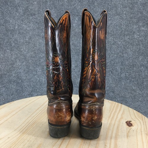 ACME Cowboystiefel Kind 6,5 C halbhoch zum Überziehen spitz zulaufend braun Leder Western - Bild 15 von 24