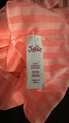 Pink Striped Justice Infinity Scarf girls/womens - Picture 2 of 3