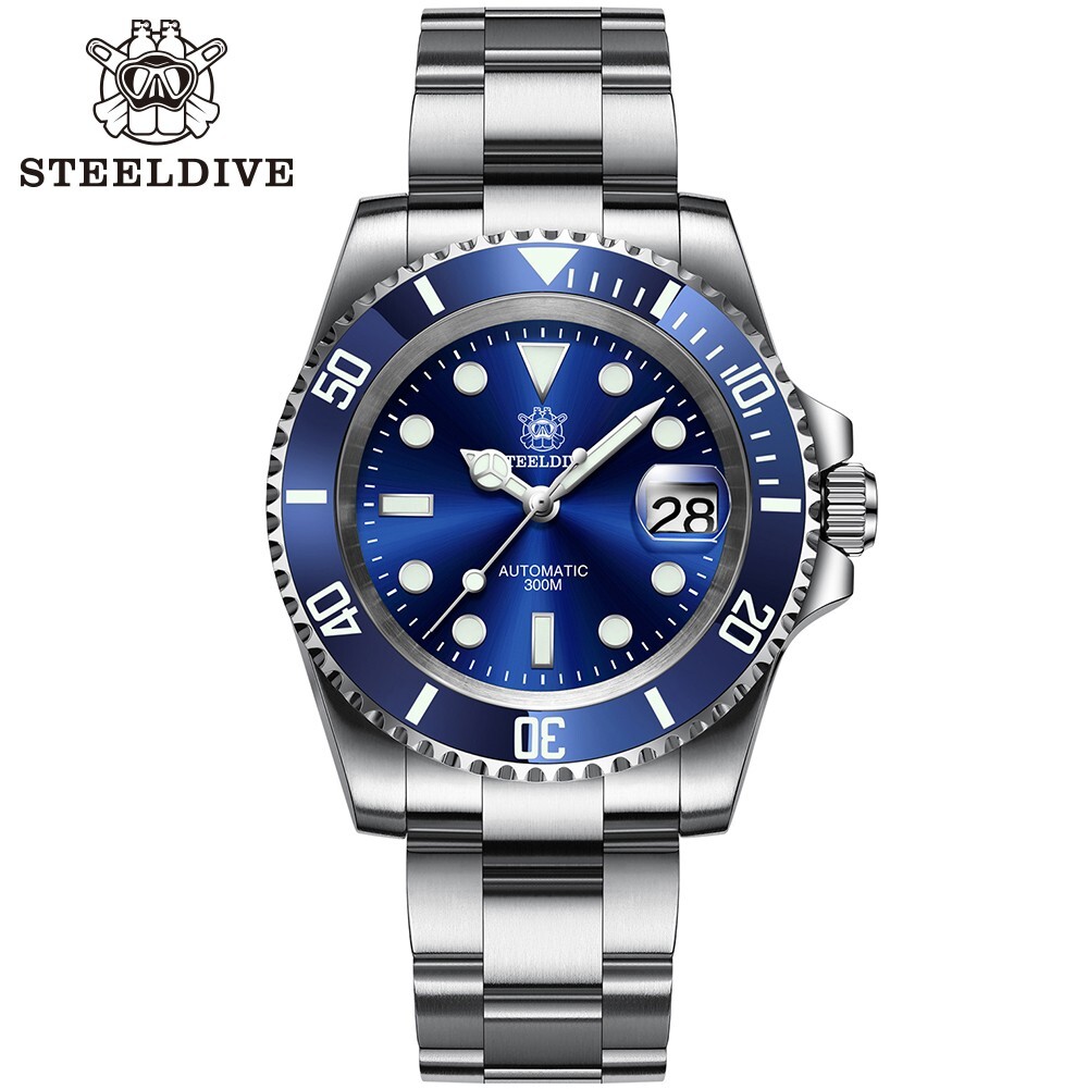 新品 STEELDIVE SD1953 自動巻きダイバーズウォッチ 300M防水 Amazon.com: Steeldive Men's Automatic Watch SD1953 Stainless