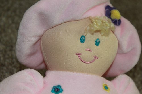 Kids Preferred Pink Plush Baby Doll Infant Toy Flowers 2003 Vintage Lovey 11" - Picture 3 of 7