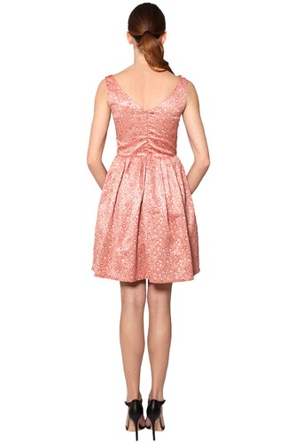 Raoul Primrose Dark Blush Floral Print Fit & Flare Sexy Cocktail Dress. NWT $430 - Picture 4 of 4