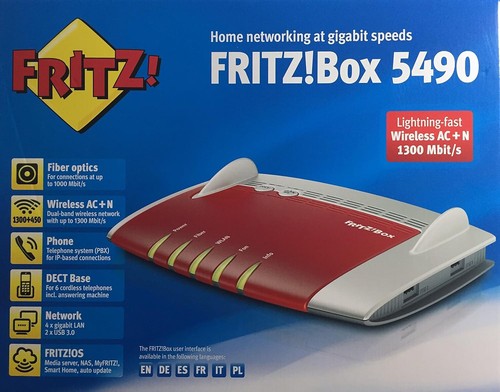 AVM Fritzbox 5490 WLAN Router für Glasfaseranschluss Fibre Router DECT Mesh - 第 3/4 張圖片